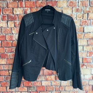 Express jacket size 8 with leather details